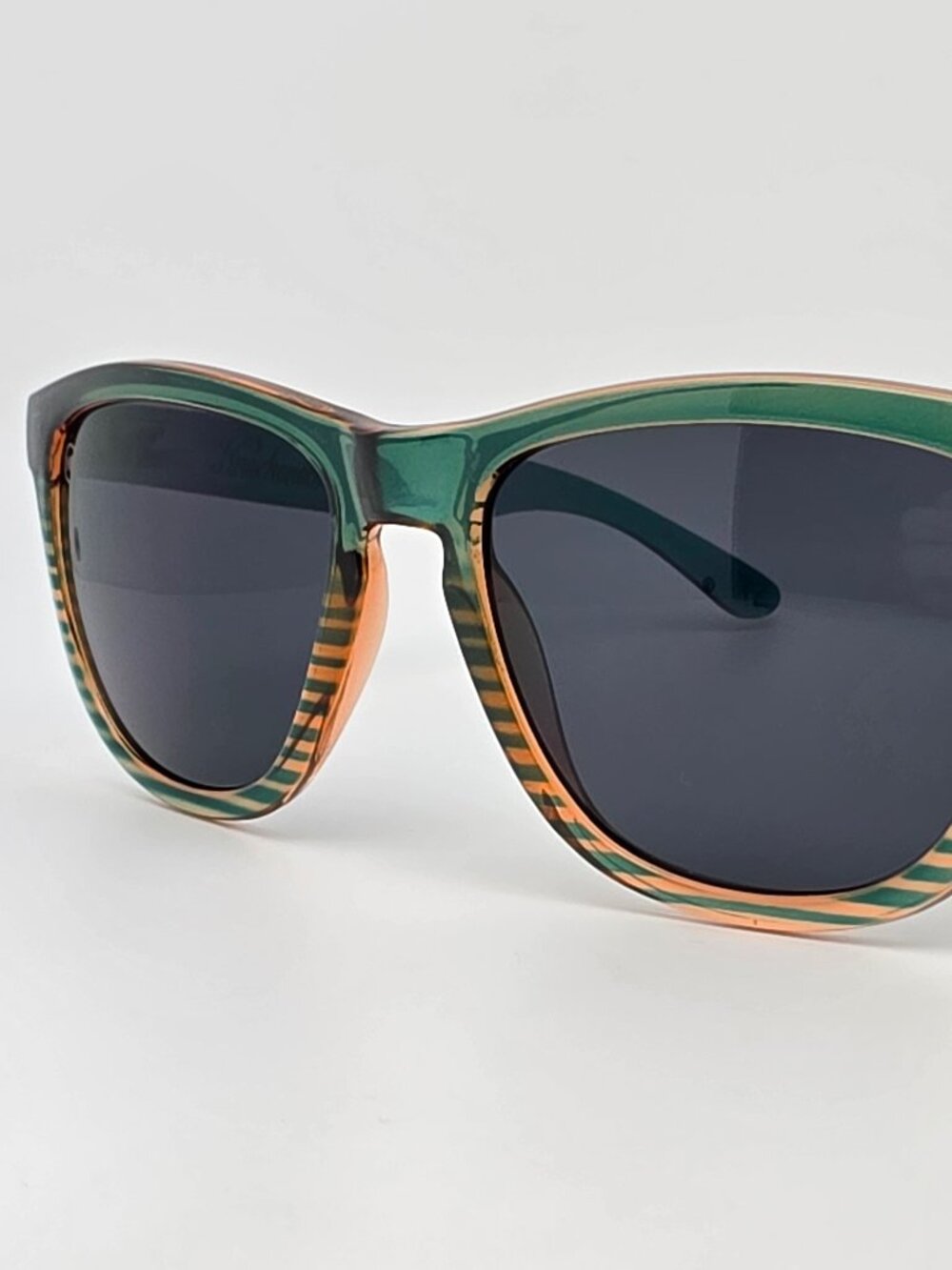 Knockaround Premiums Dusk on the Water Turquoise Coral Frame Smoke Sunglasses